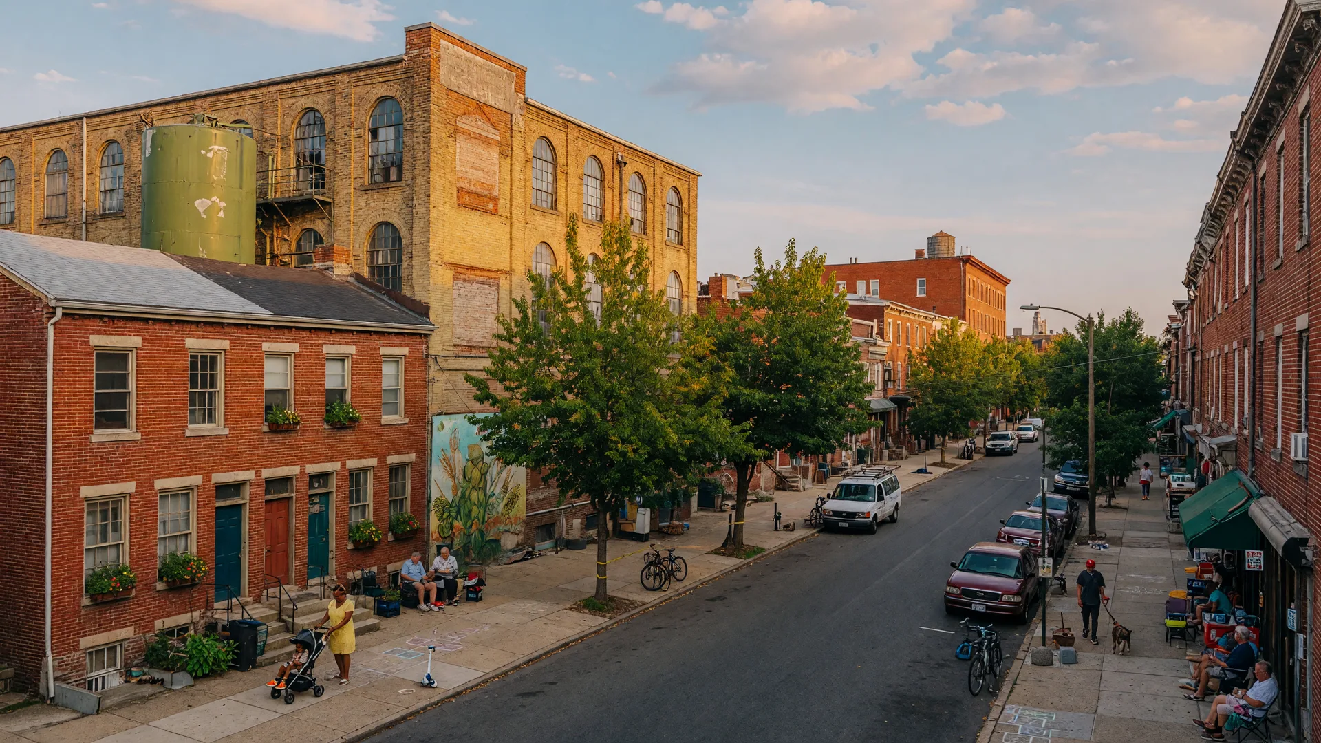 Brewerytown neighborhood along Girard Avenue in Philadelphia