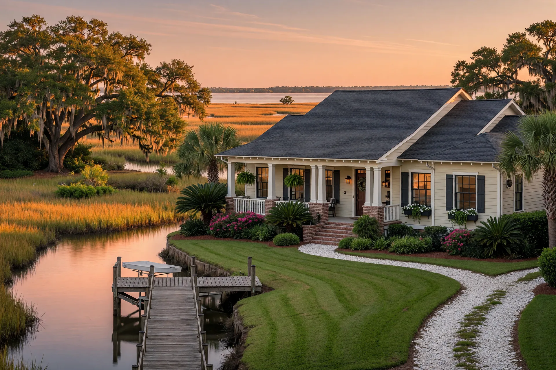 Single-story waterfront home ideal for downsizing