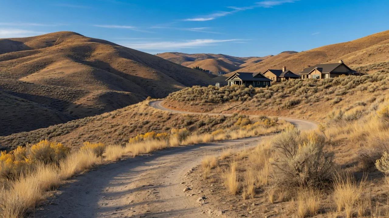 Illustrative image of foothills trails and open space near Hidden Springs