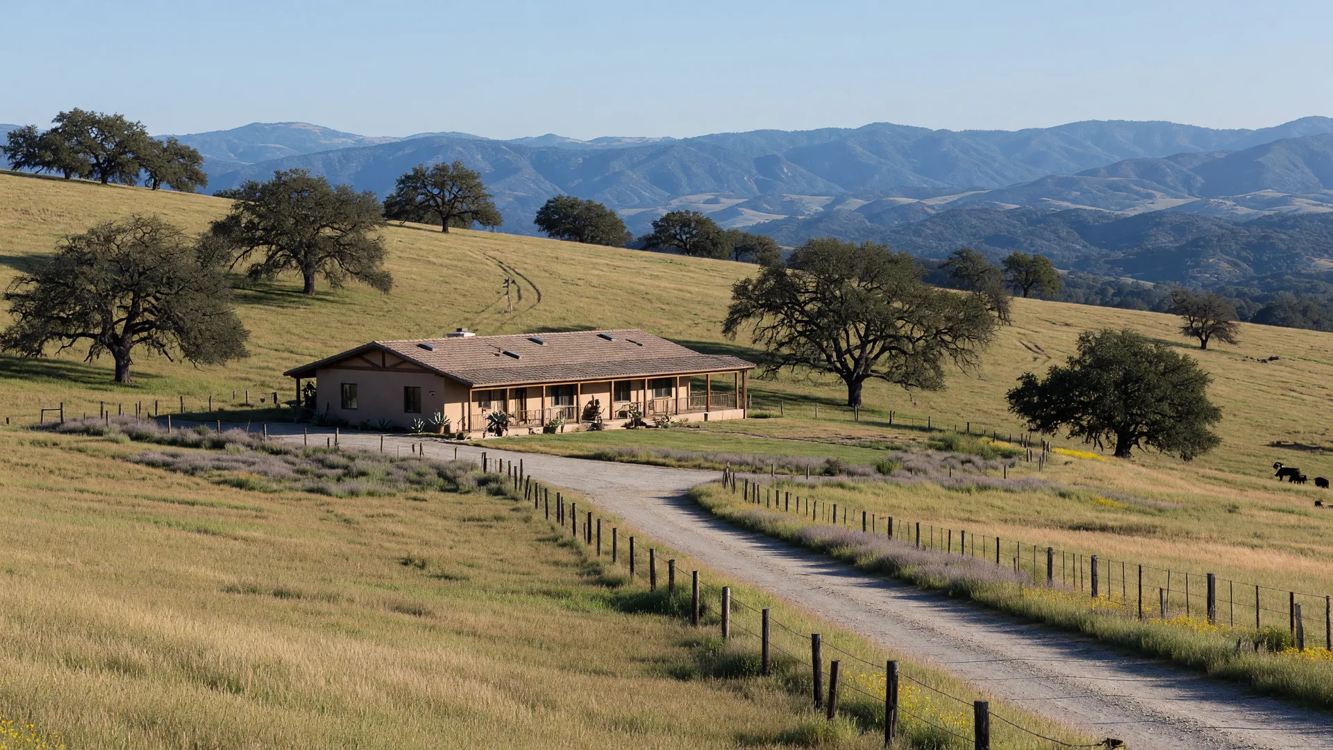 Rural estate home on acreage in Tenaja, an unincorporated Riverside County community near Murrieta, on the Santa Rosa Plateau
