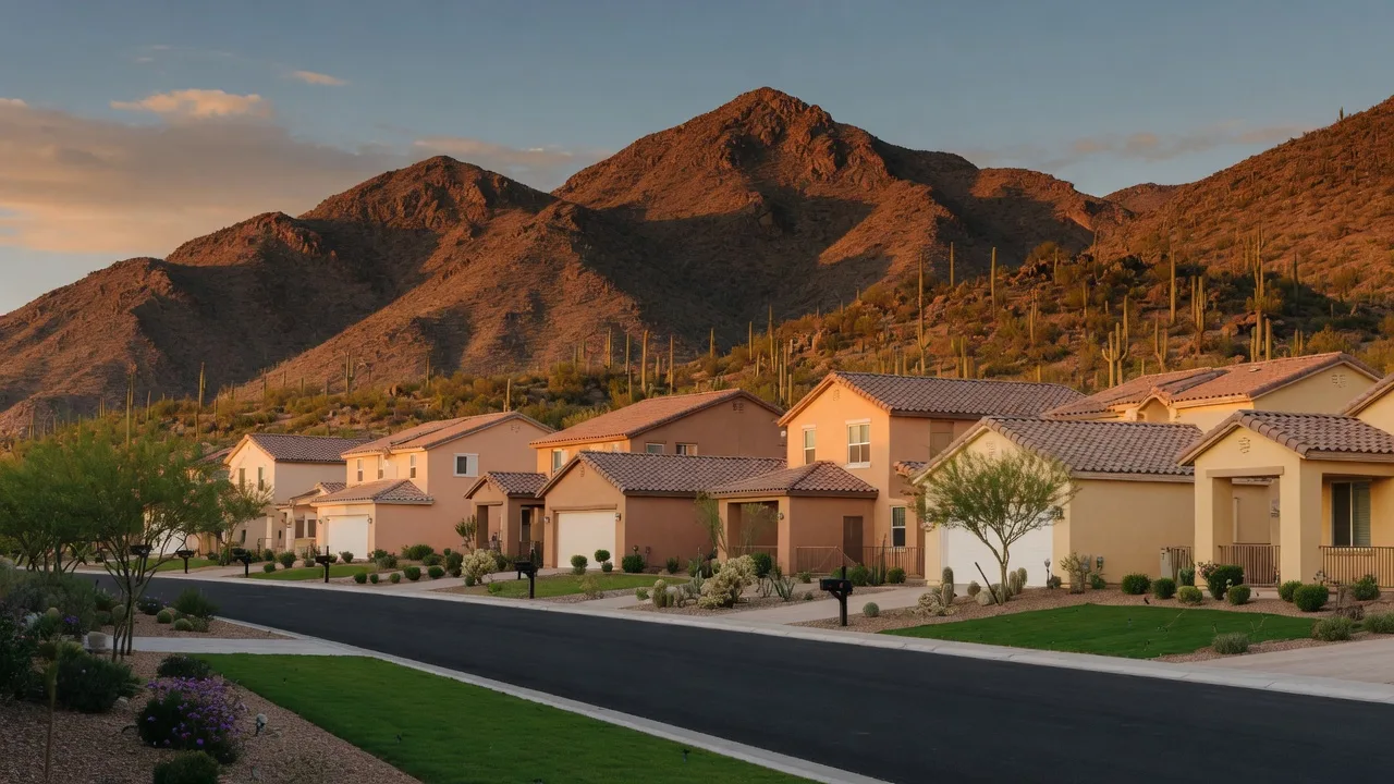 Sunny Avondale neighborhood scenery in the Phoenix metro area
