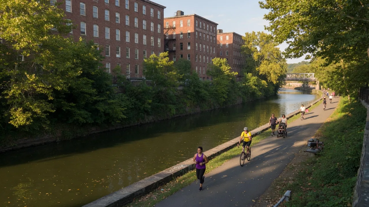 Manayunk Canal and Towpath along the Schuylkill River