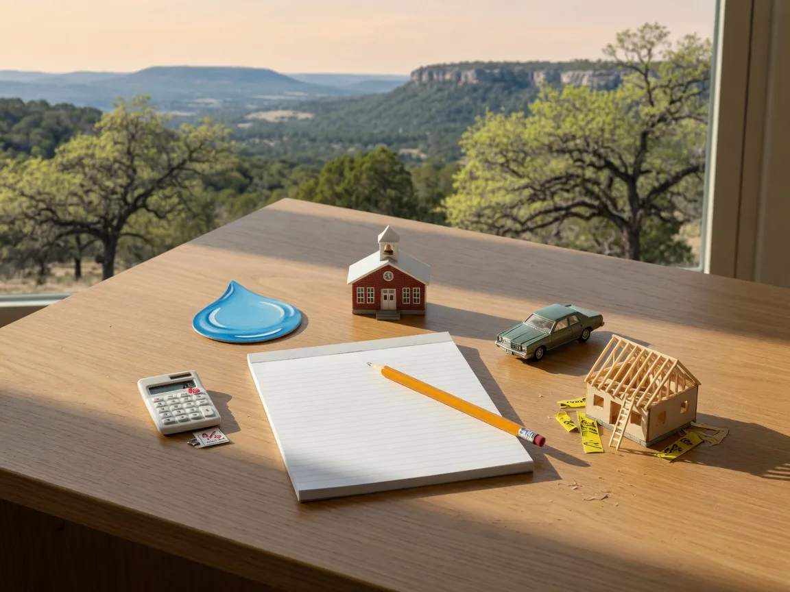 Visual watch list of key indicators for Hill Country buyers and sellers to monitor.