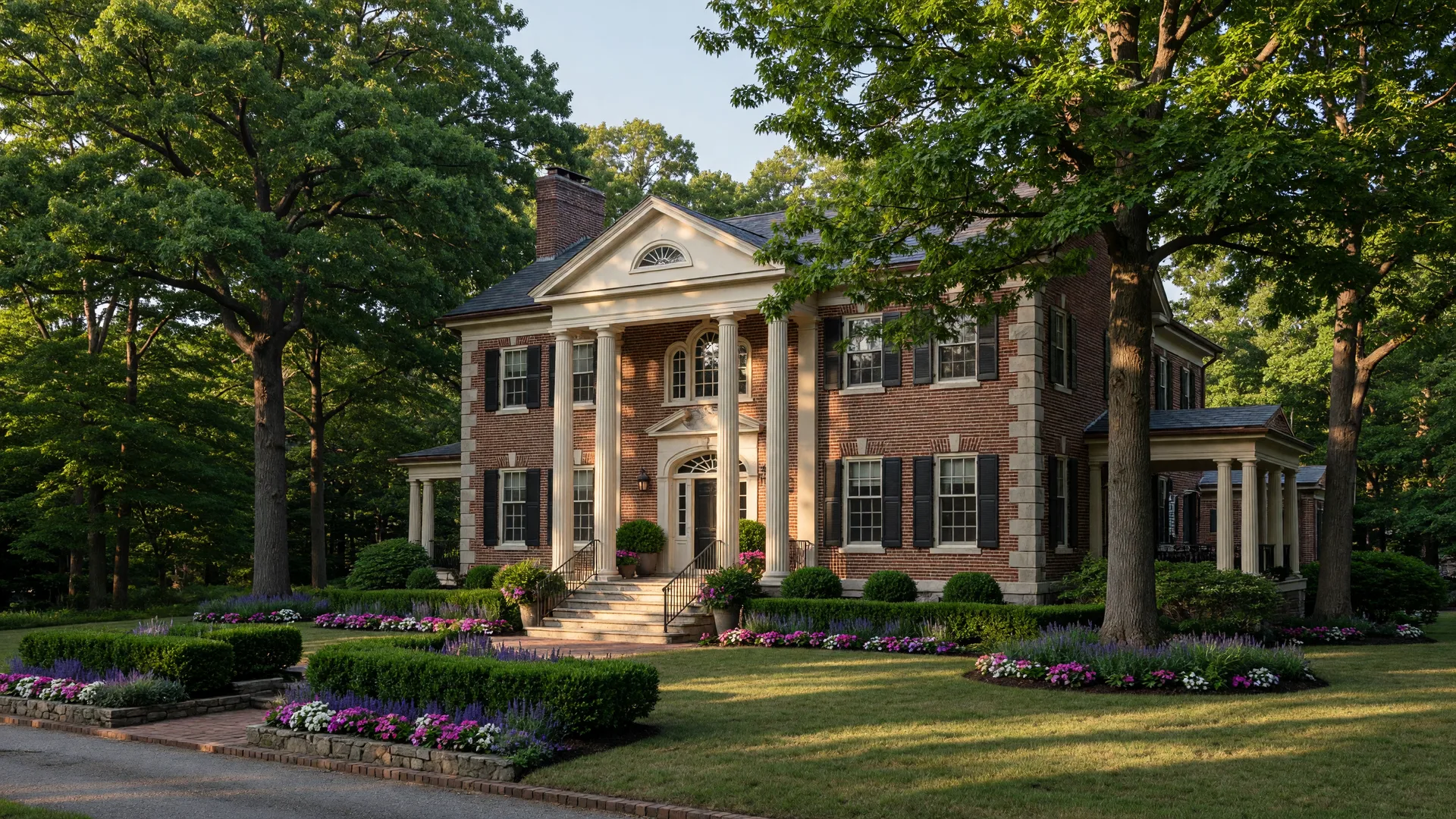 Newer construction home in Wayne with modern architecture and attractive landscaping