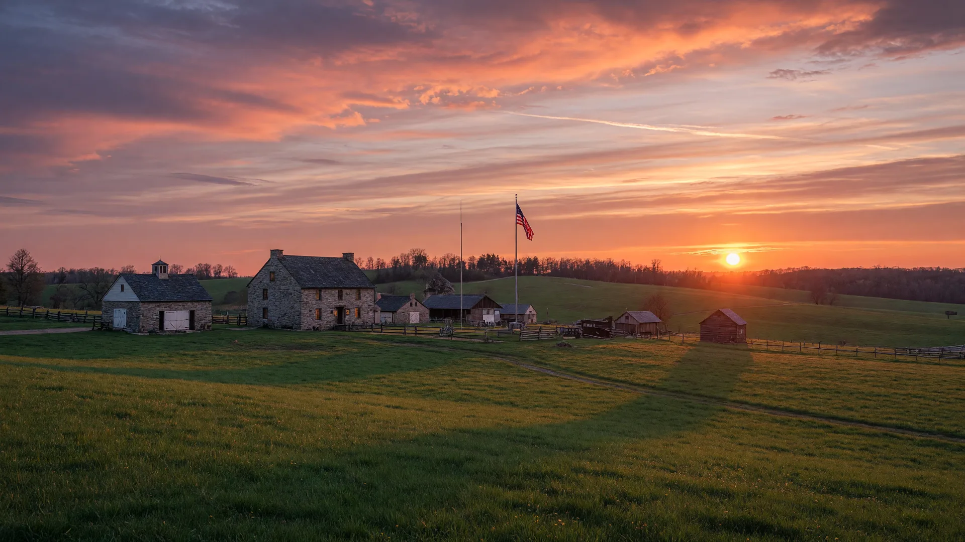 Montgomery County golden hour landscape