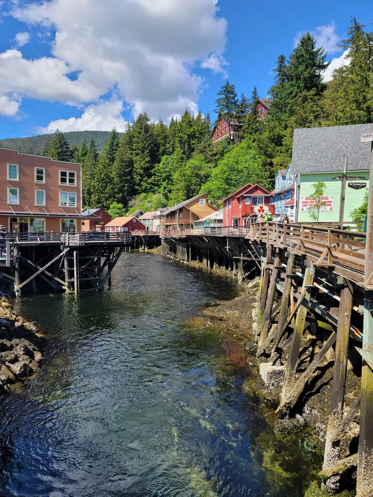 Creek Street boardwalk over Ketchikan Creek, Ketchikan, Alaska