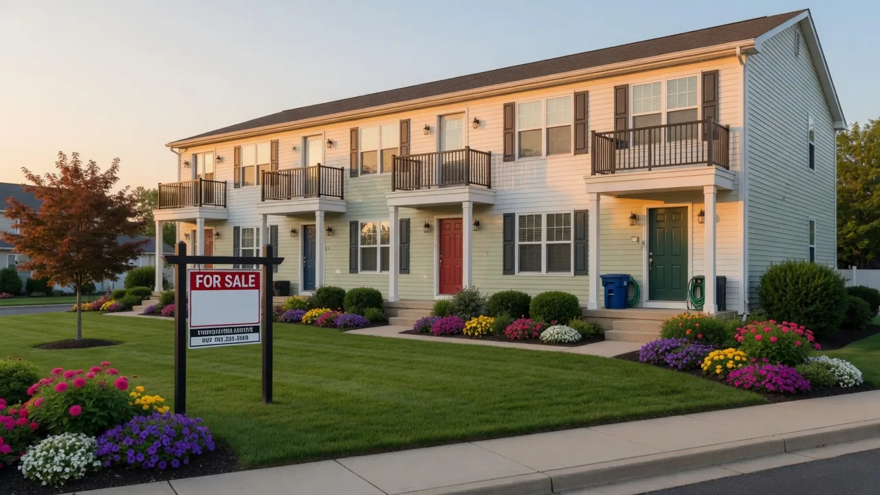 Modern multi-unit residential investment property in South Jersey with well-maintained landscaping