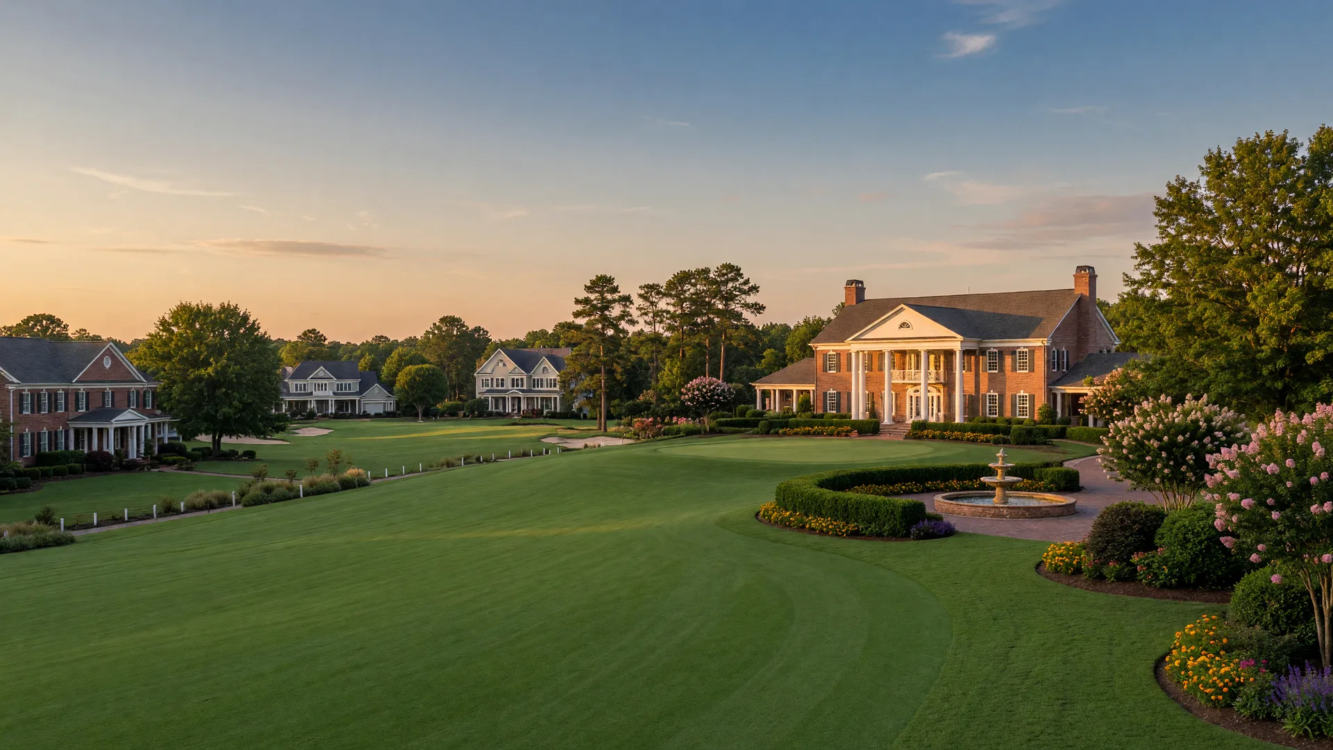 Heritage Hunt 55+ golf community in Gainesville Prince William County Virginia with clubhouse and championship fairways