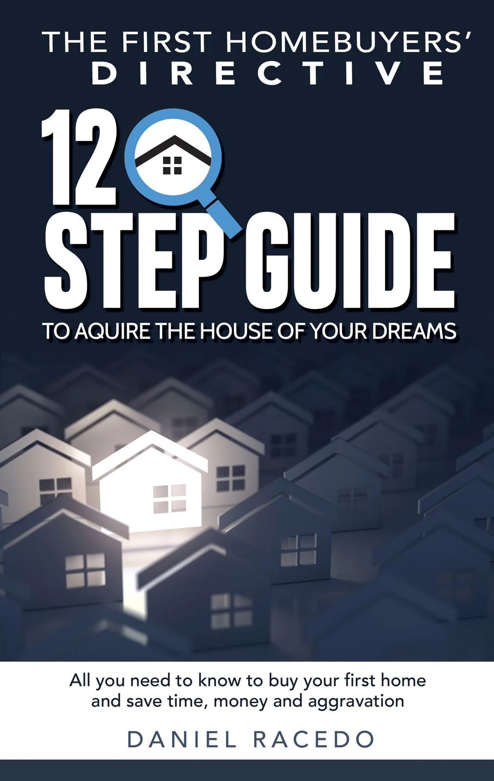 The First Homebuyers' Directive book cover by Daniel Racedo, a 12 Step Guide to Acquire the House of Your Dreams