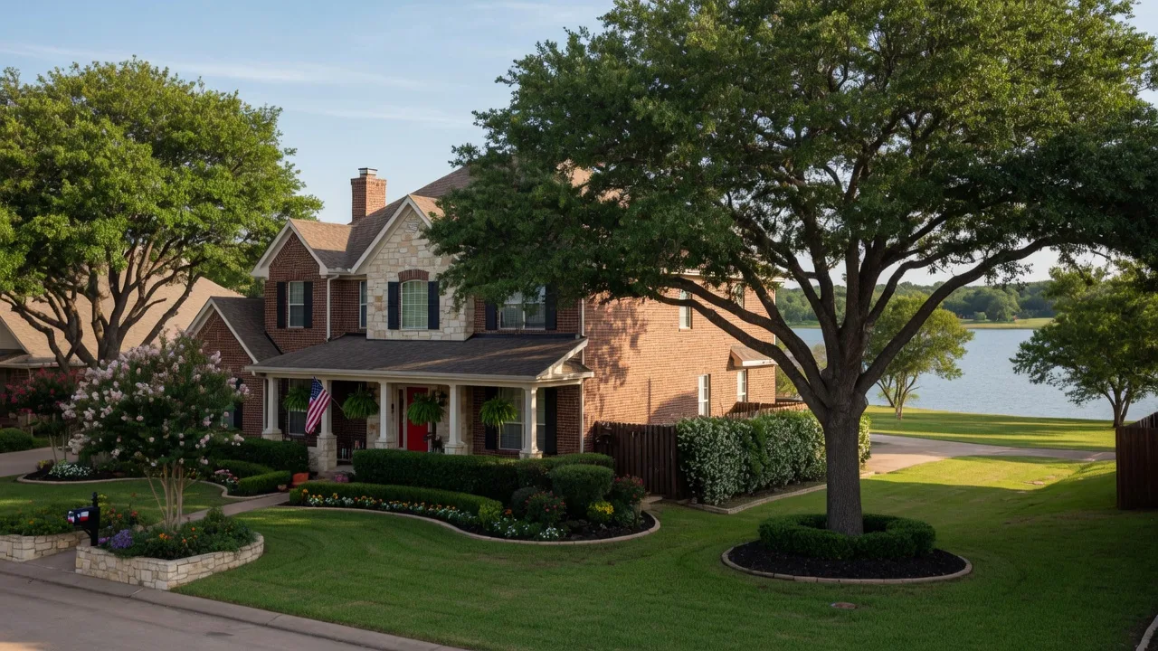 Homes and streetscapes in Parker, Texas