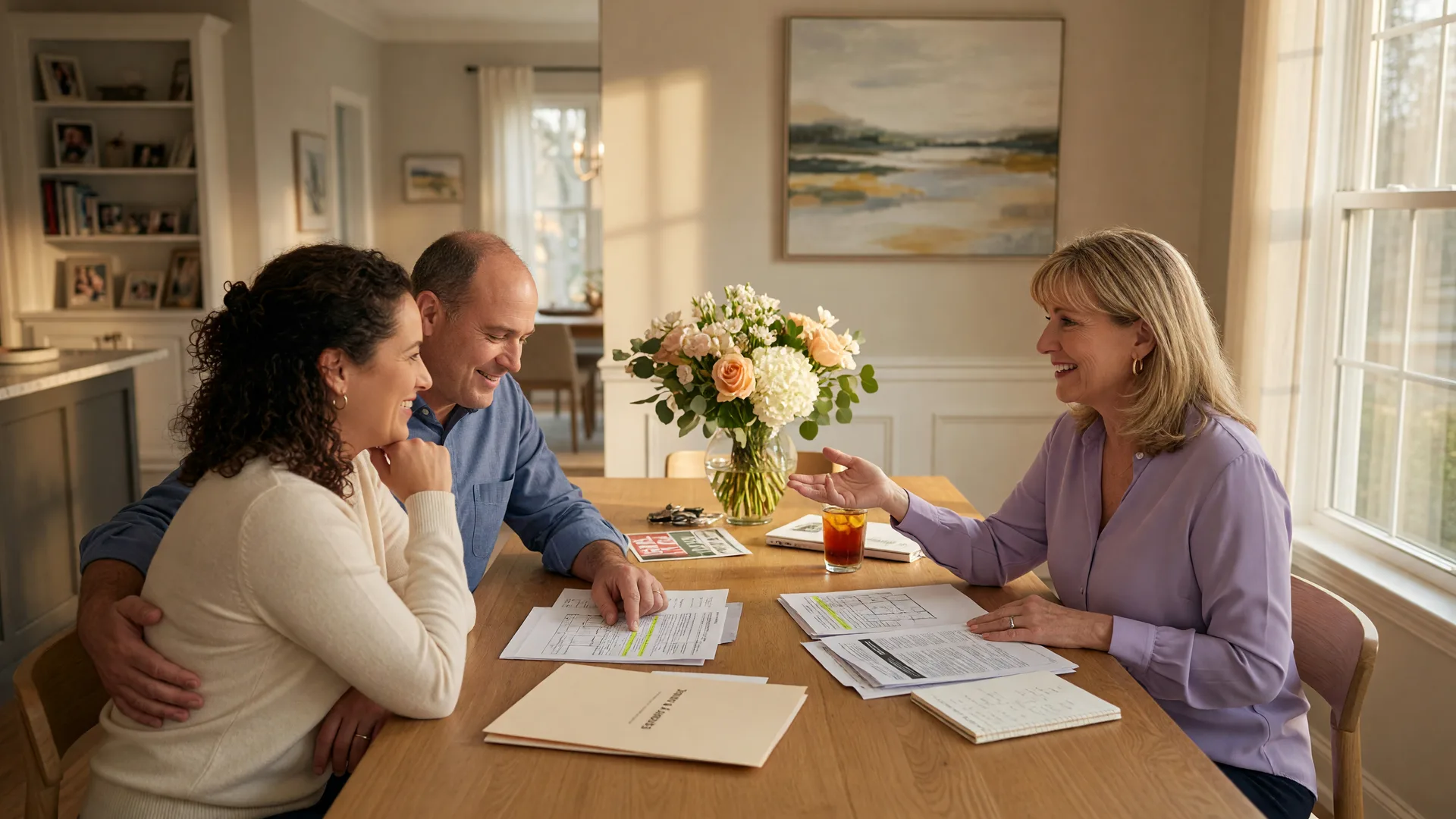 Barbara Jennings conducting a personalized listing consultation with homeowners in Fredericksburg VA