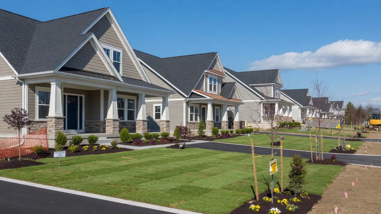 New construction Craftsman-style homes in developing King of Prussia communities