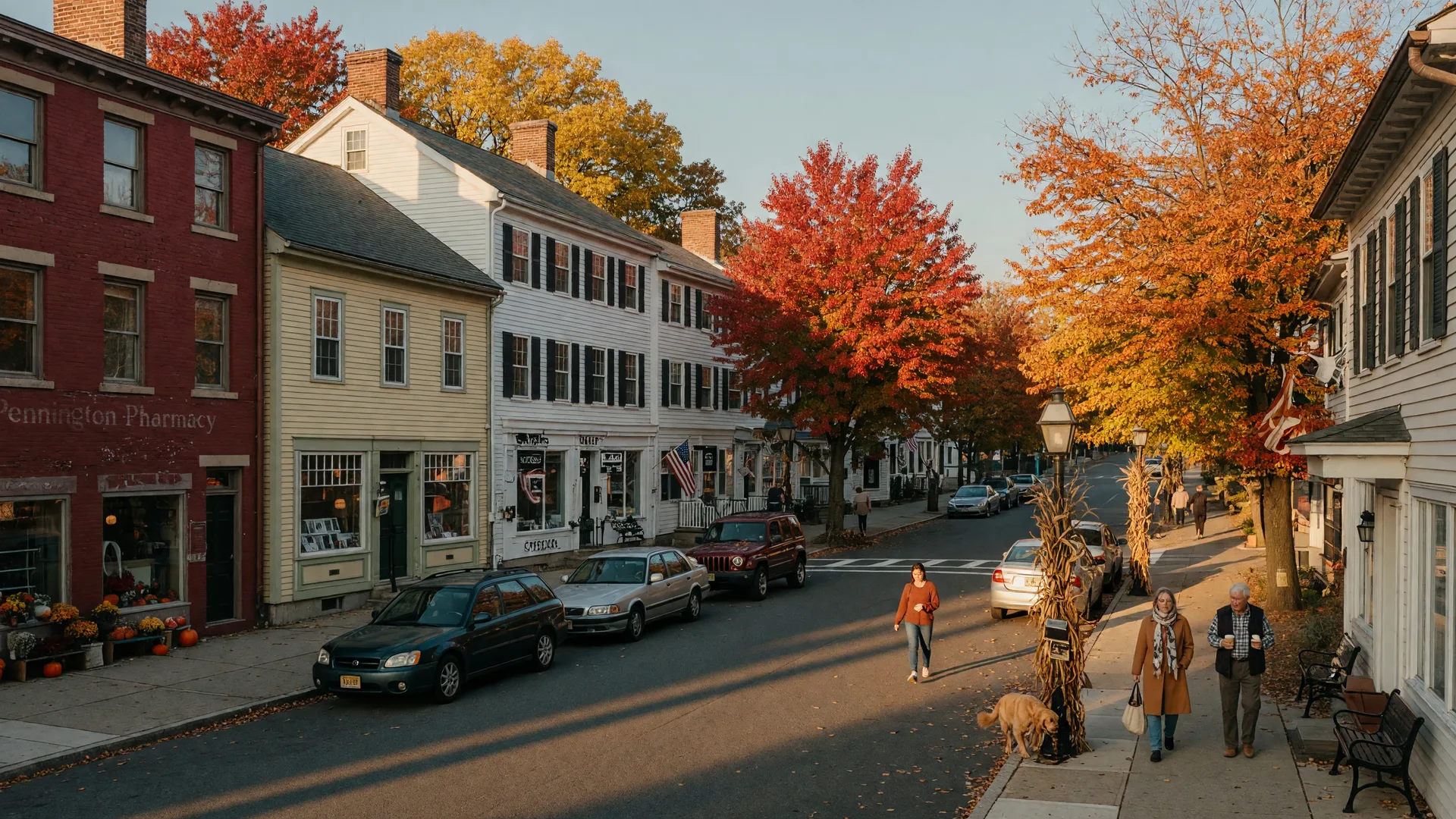 Historic downtown Pennington, New Jersey