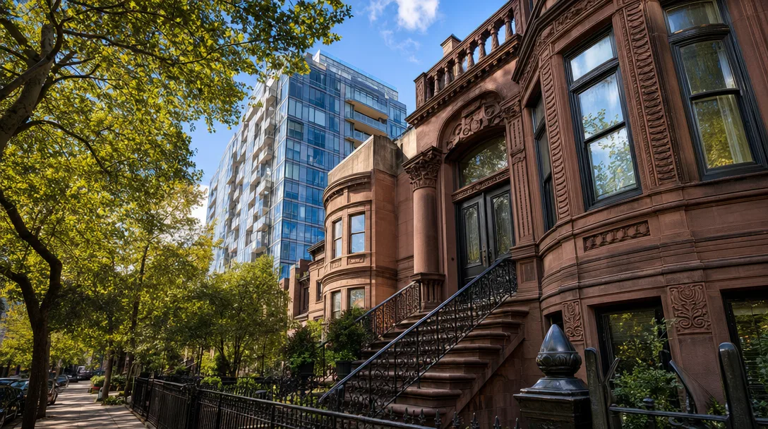 Rittenhouse Square park in Center City Philadelphia with fountain and historic high-rises