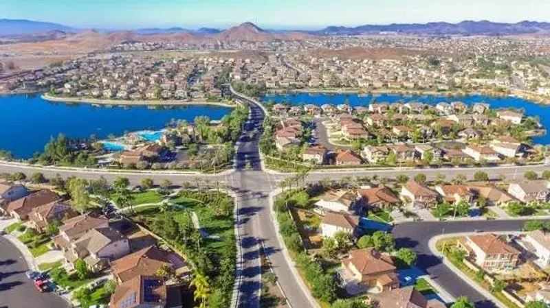 Aerial view of a residential community in Southwest Riverside County