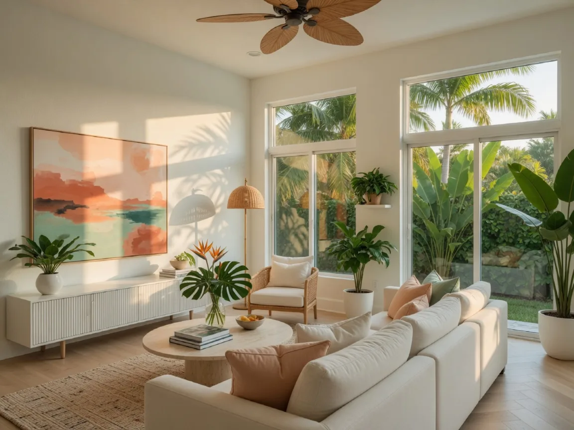 Bright modern Florida living room