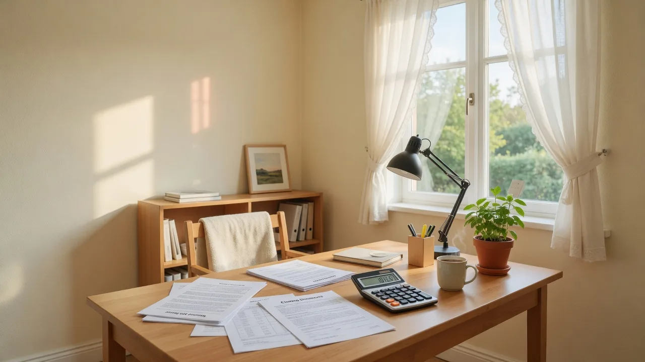 Home financing documents and calculator
