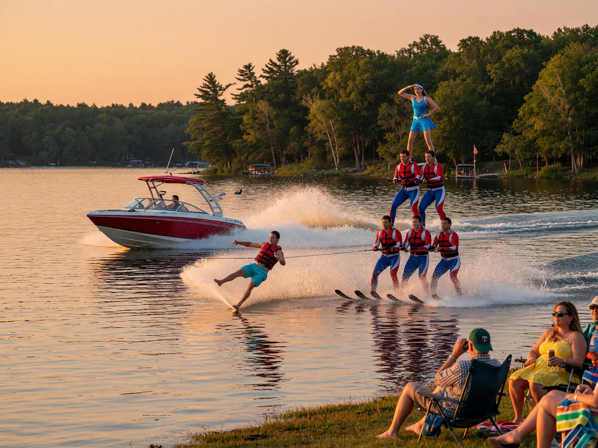 Free Water Ski Shows at Little Goose Lake — Sunday Nights All Summer