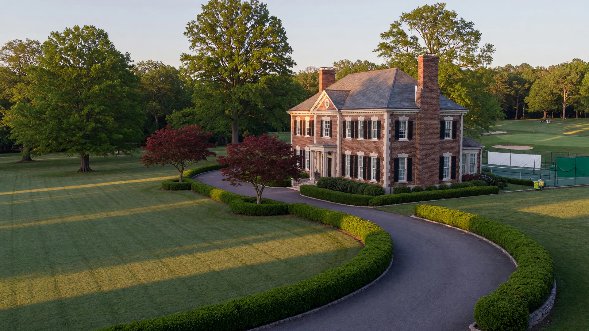 Stately estate home on a large wooded lot near the country club in Moorestown
