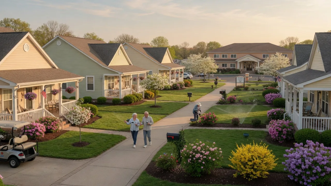 Welcoming active adult retirement community in South Jersey with single-story homes