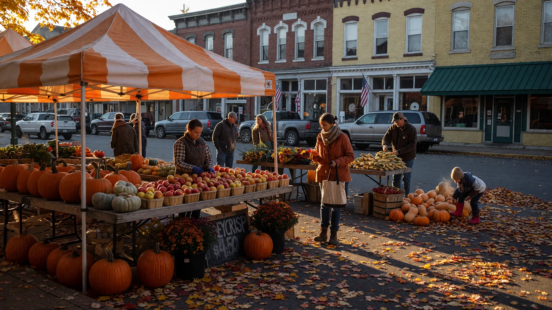 Pumpkins, apples, and fall produce at the Lansdale Farmers Market