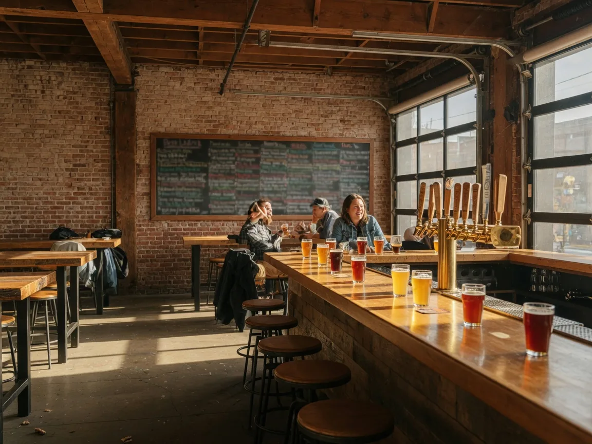 The taproom at Gravity Brewing in downtown Louisville, Colorado