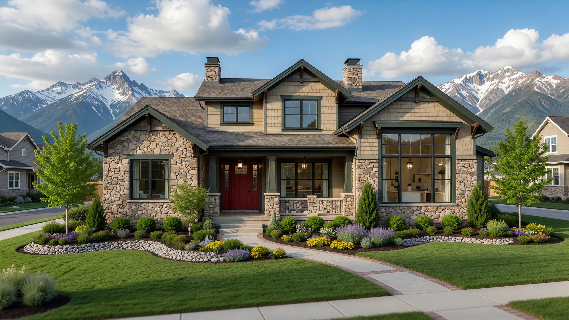 New craftsman-style home with mountain views in The Meadows at West Highlands, Middleton Idaho