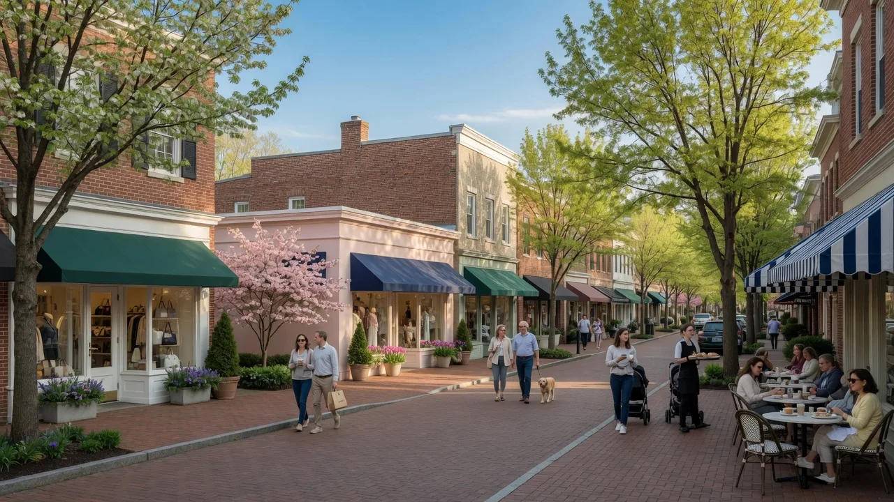 Bethesda Maryland tree-lined streets and neighborhood overview