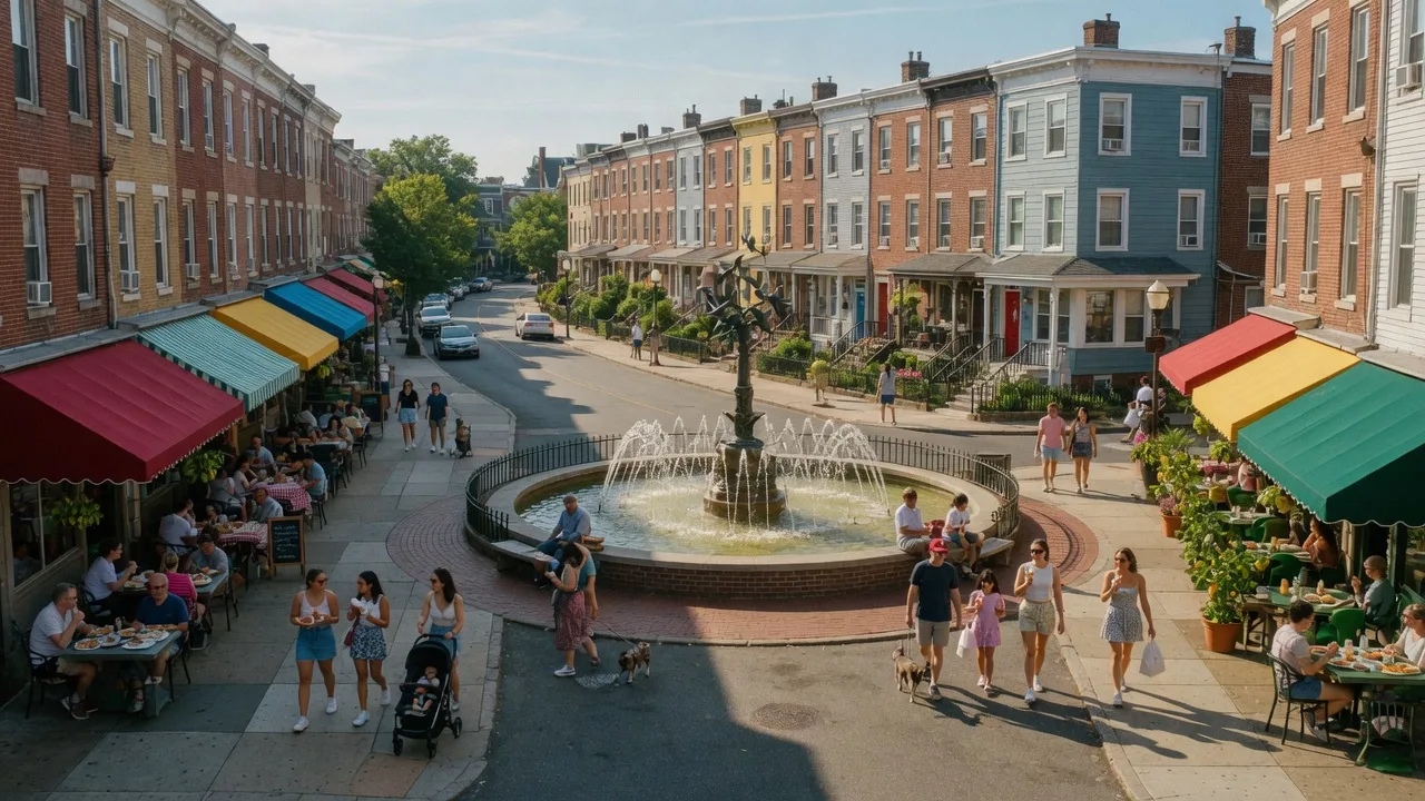 East Passyunk Philadelphia skyline with historic and modern architecture