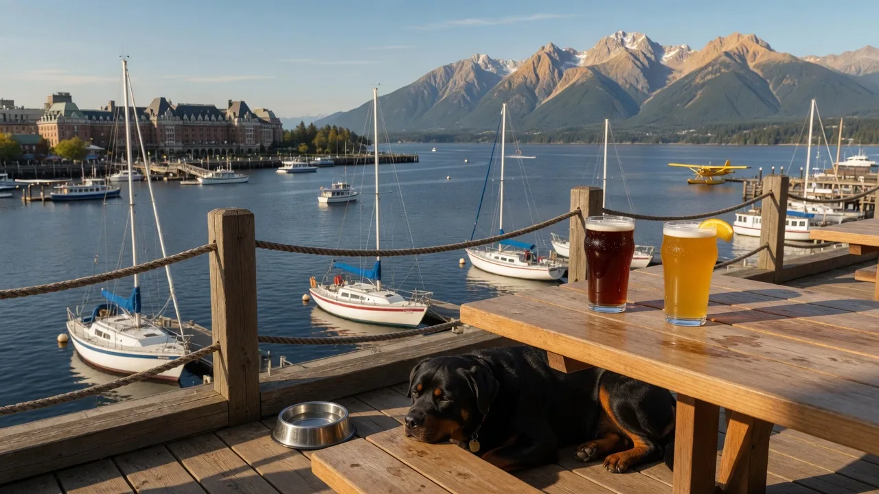 Which Victoria Patios Have the Best Water Views for Dining with Your Dog?