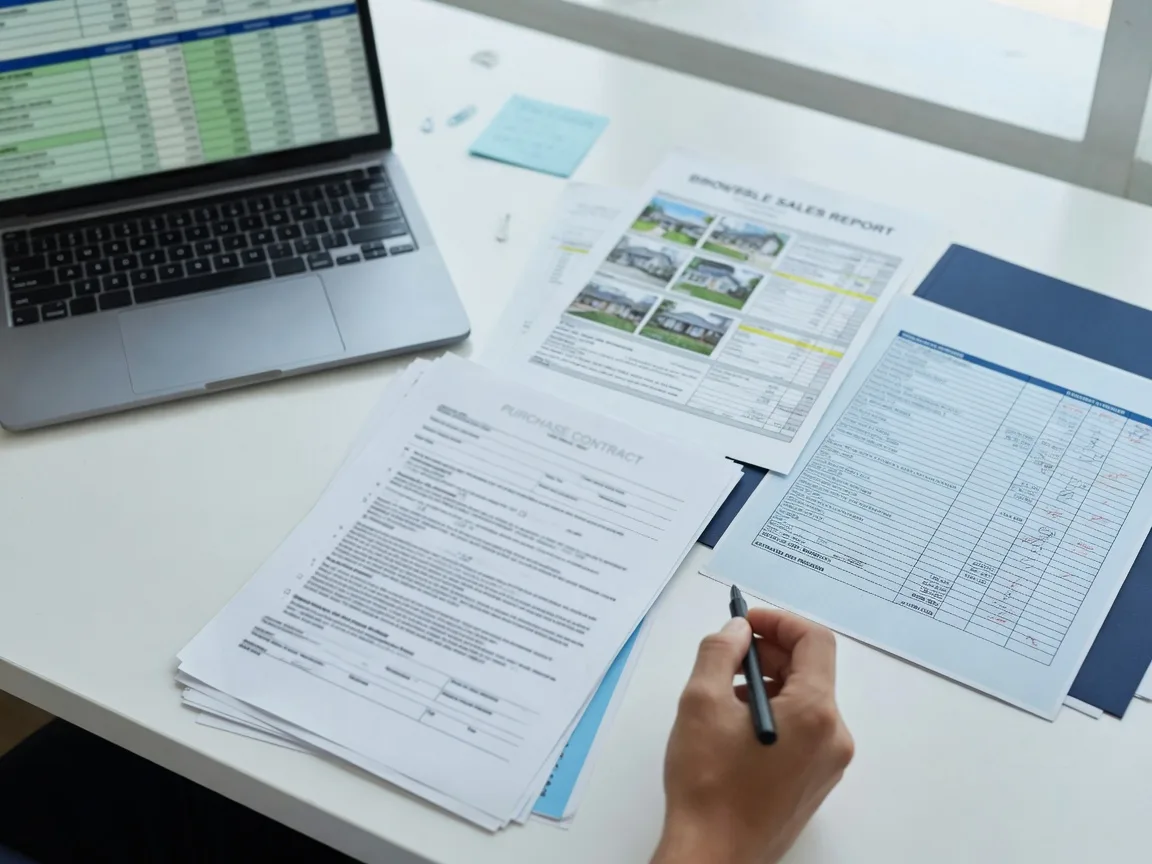 Purchase contract being assessed against net-proceeds sheets and comparable sales before lender submission.