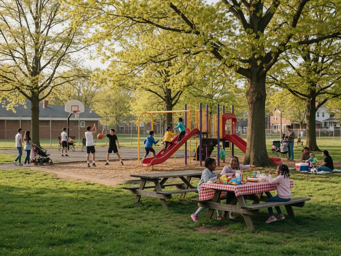 Yeadon Community Park — playground, basketball courts, and green space in the heart of Yeadon, PA