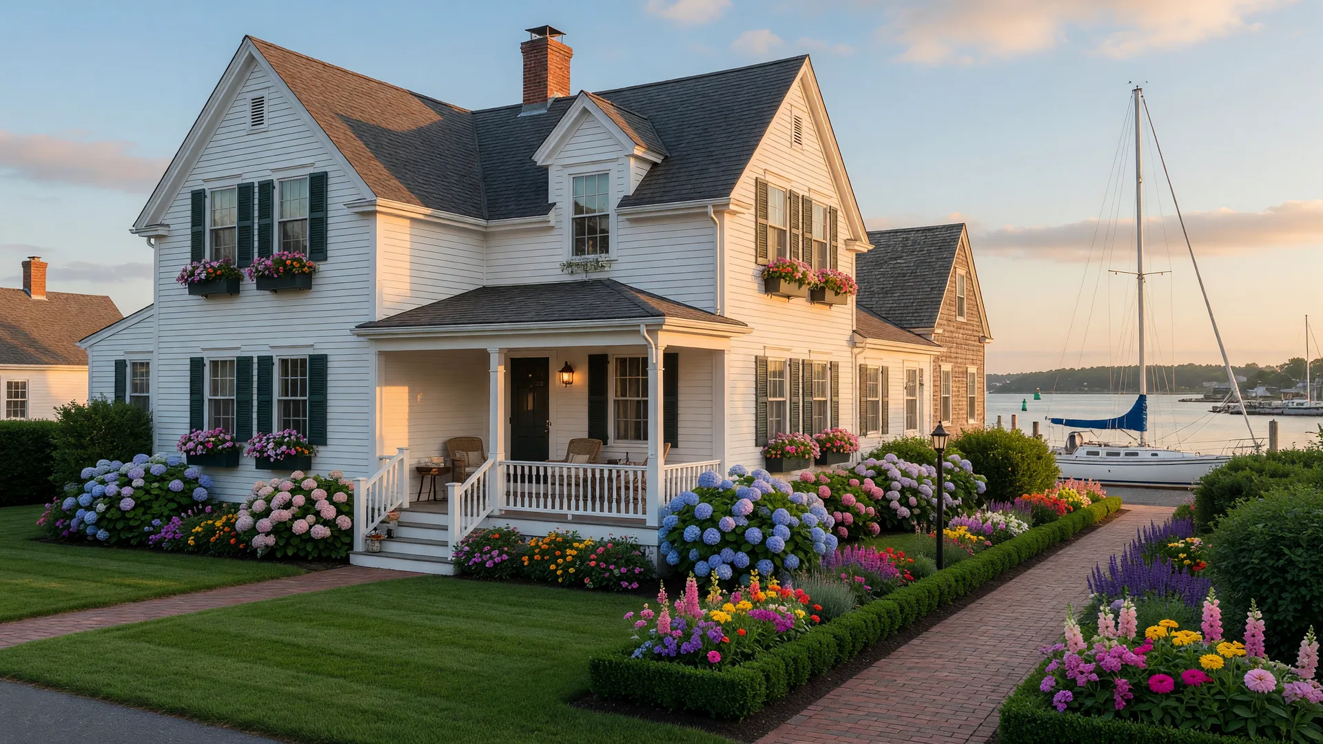 A classic New England house on the North Shore at golden hour, the hero image for this buy-now-or-wait market guide