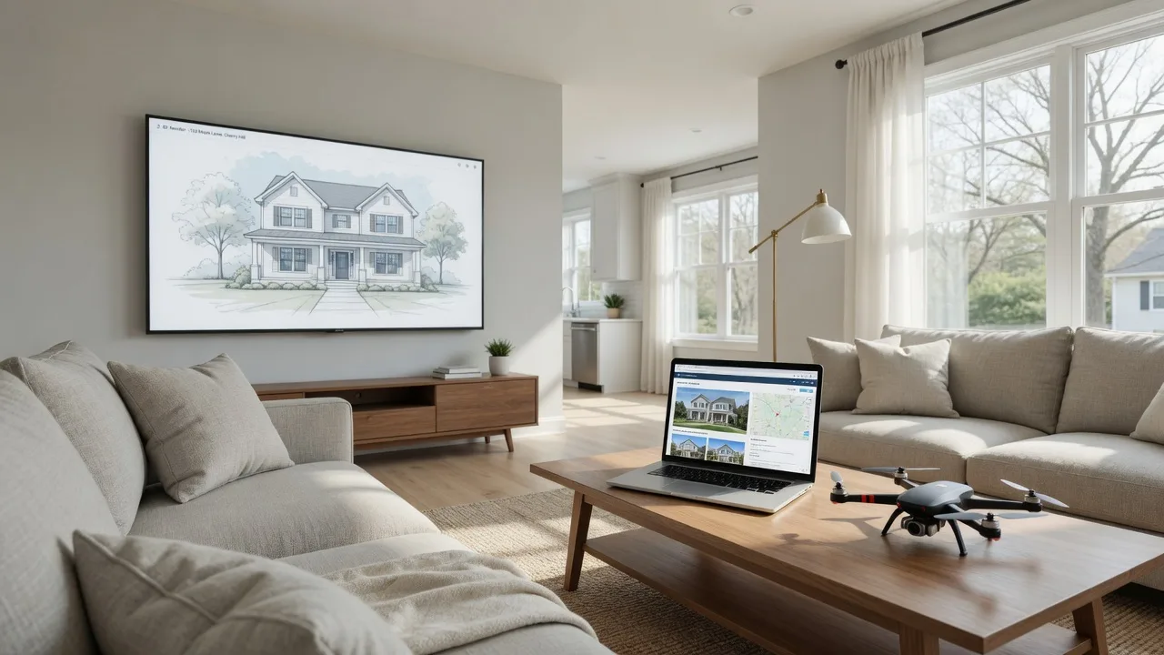Modern South Jersey home interior with staging and technology