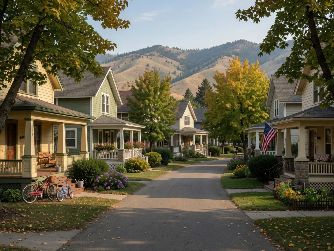 A tree-lined street of historic North End homes in Boise