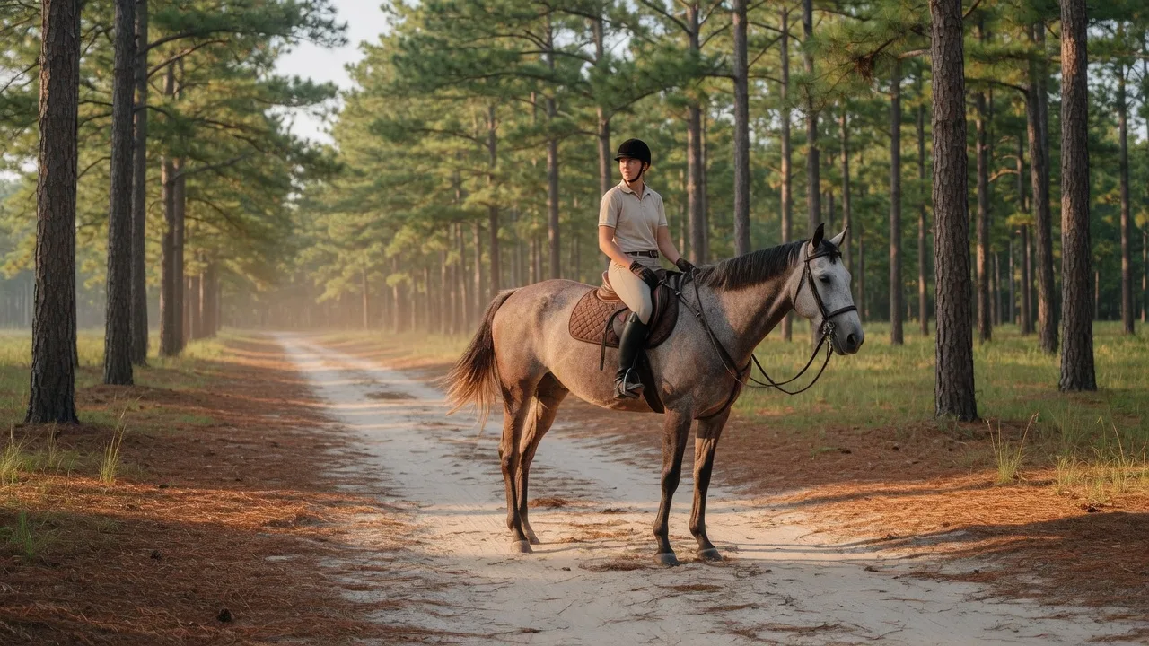 Photo: Late Summer Riding in Aiken Horse Country: Making the Most of the Season's Final Quiet Weeks Before Fall Competition, Polo, and the Hunt Calendar Arrive — Aiken SC horse property