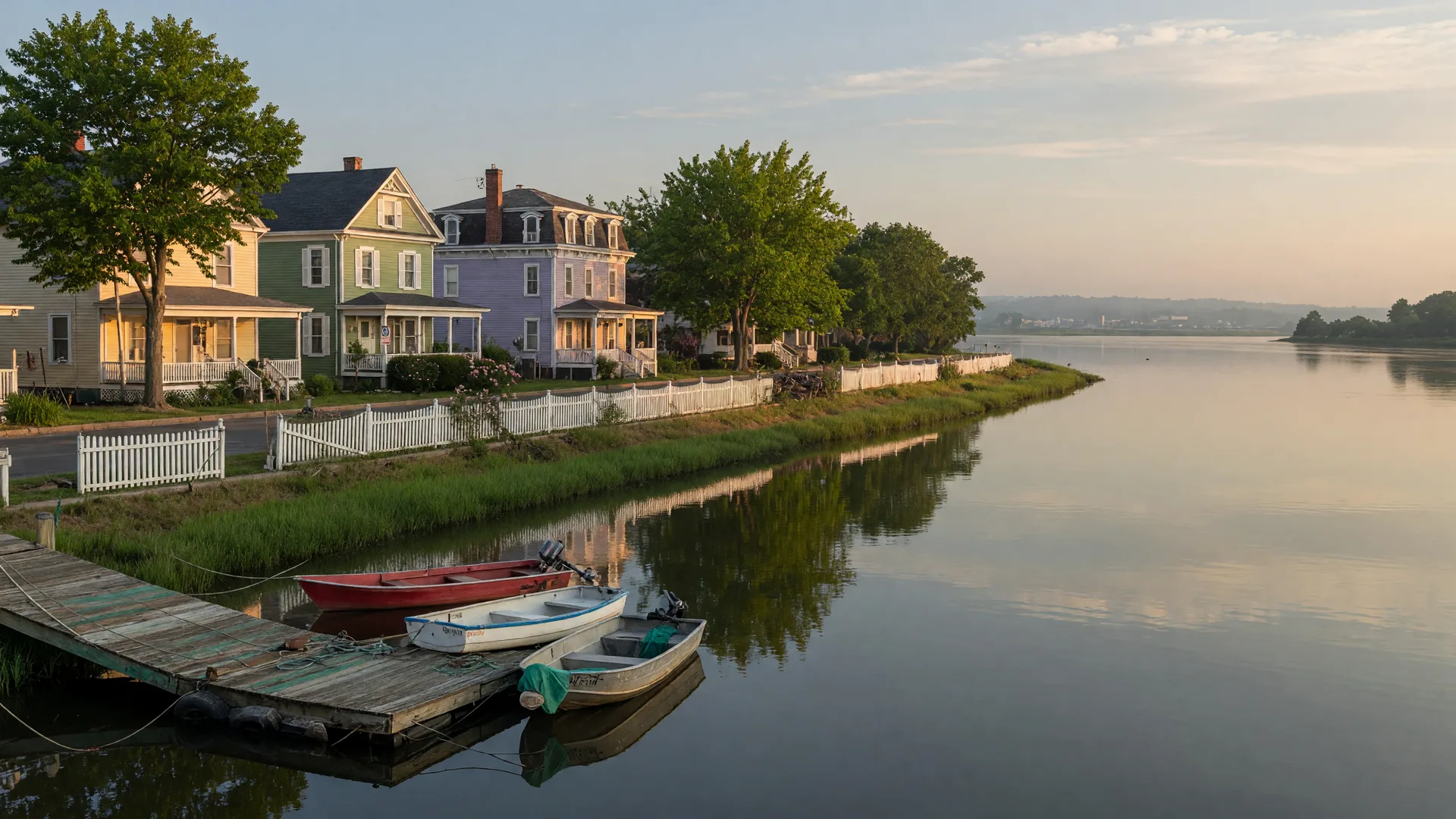 The small riverfront borough of Fieldsboro at the mouth of Crosswicks Creek on the Delaware River, Burlington County, New Jersey