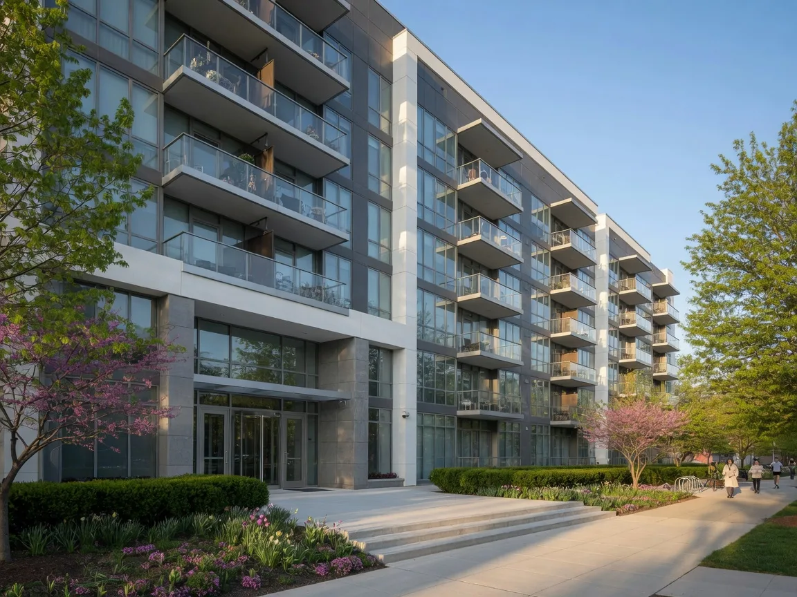 Arlington condo building exterior