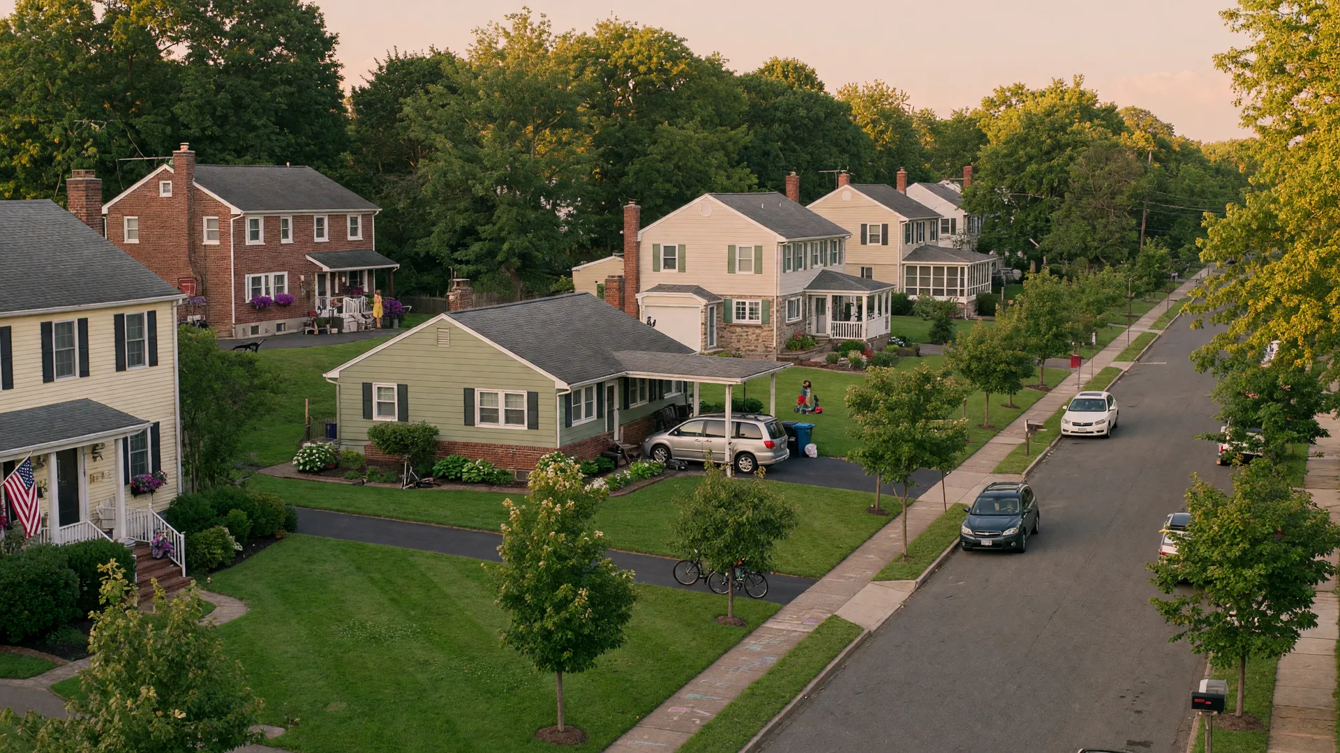 Diverse housing styles in Cherry Hill, NJ