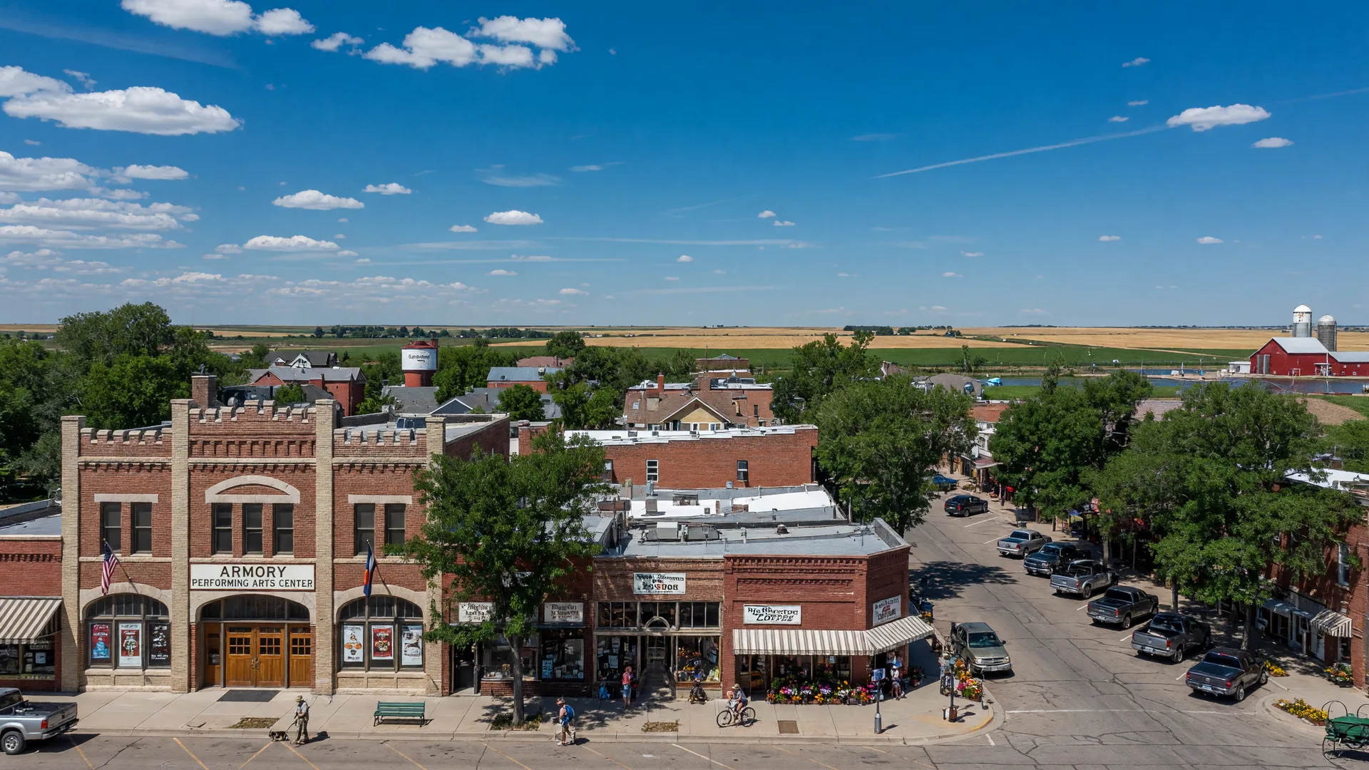 Historic downtown Brighton Colorado with small-town charm