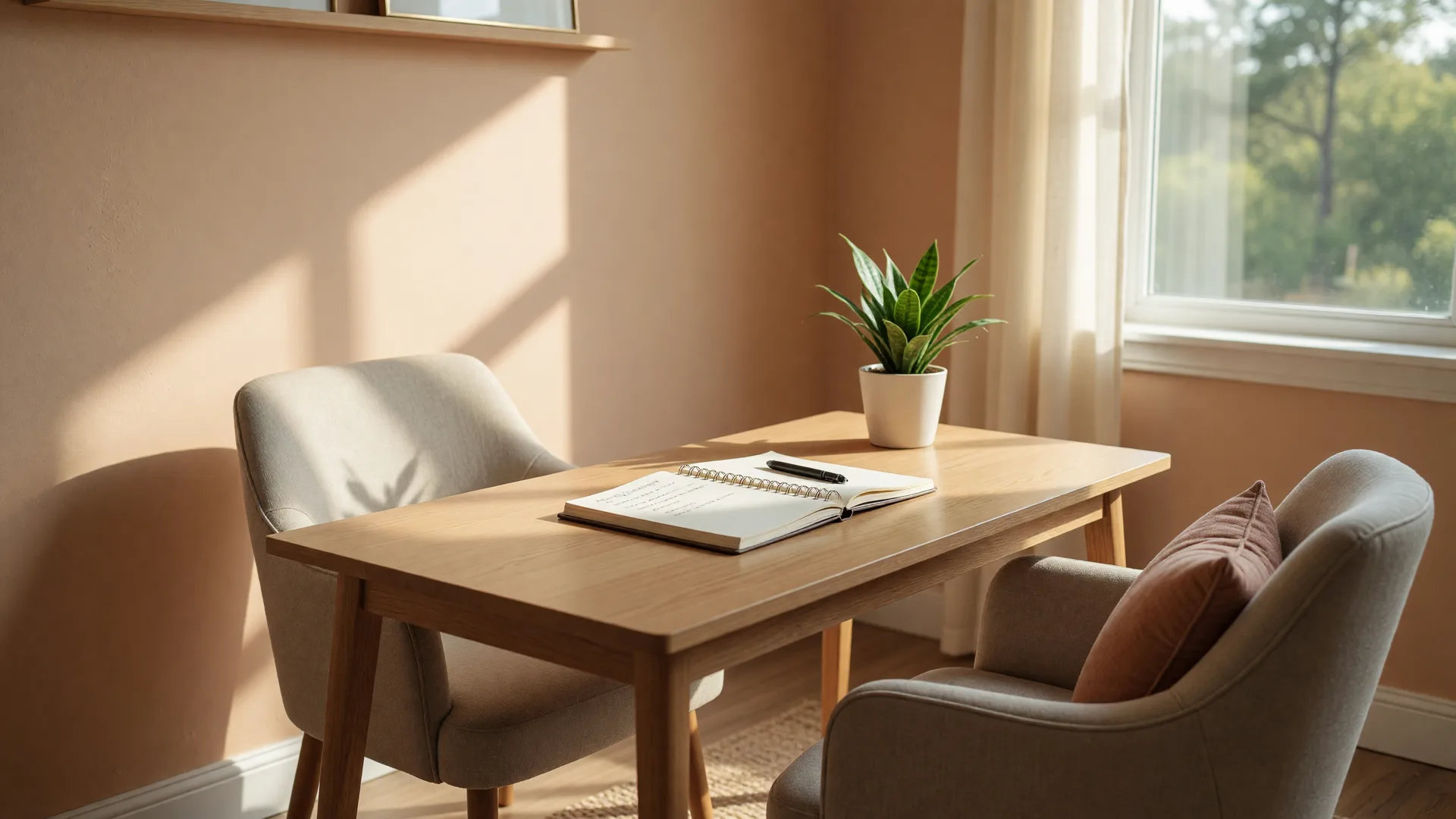 Professional real estate consultation setting