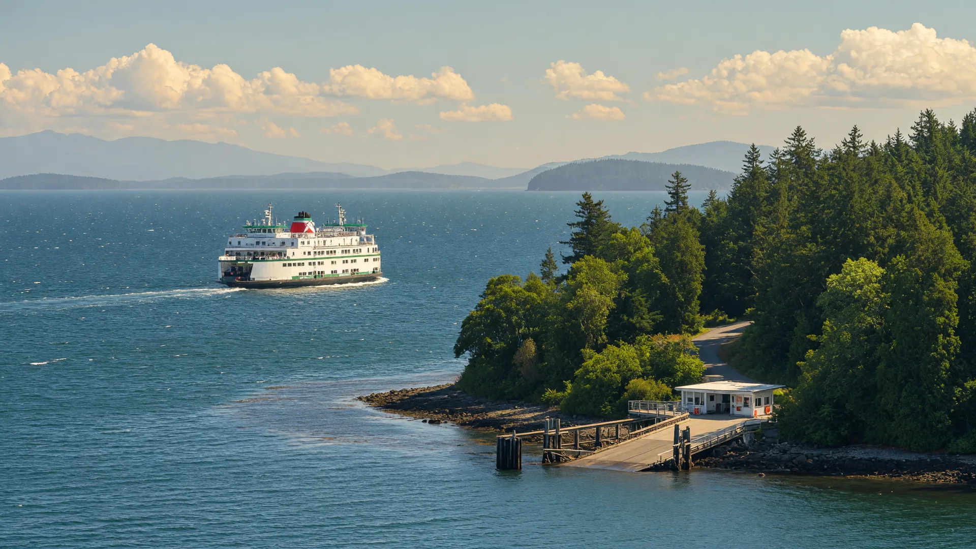 BC Ferries approaching Gulf Island terminal