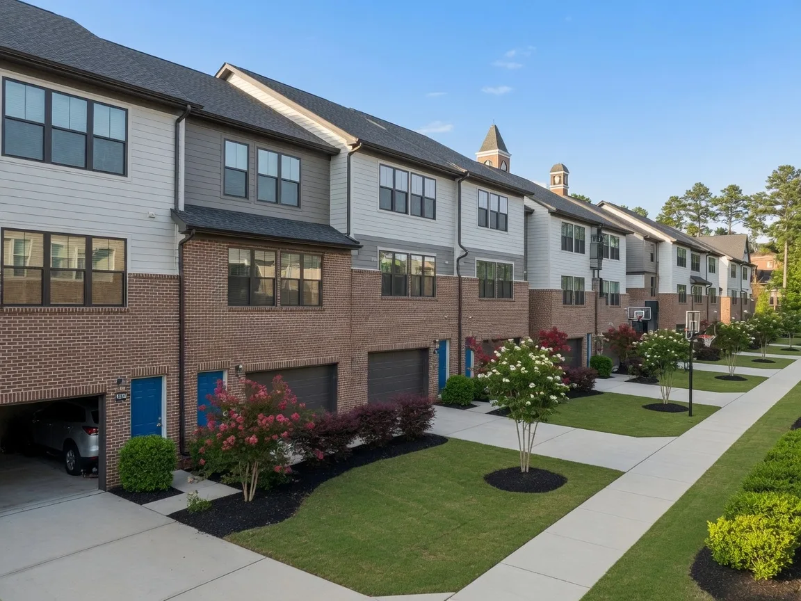 Modern 4 bedroom townhome community near Raleigh university campuses suitable for investor cash flow