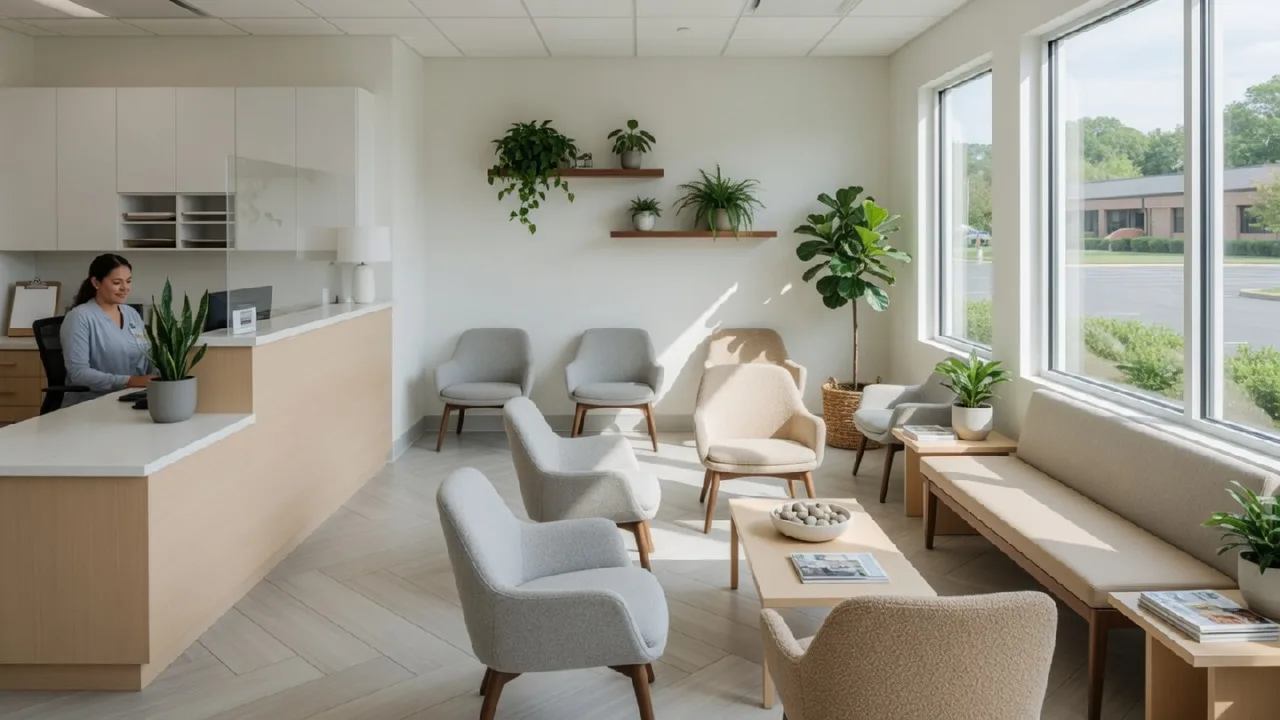 Medical office waiting room in Cherry Hill