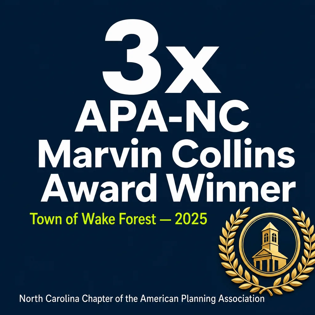 Wake Forest NC — 3x APA-NC Marvin Collins Award Winner 2025