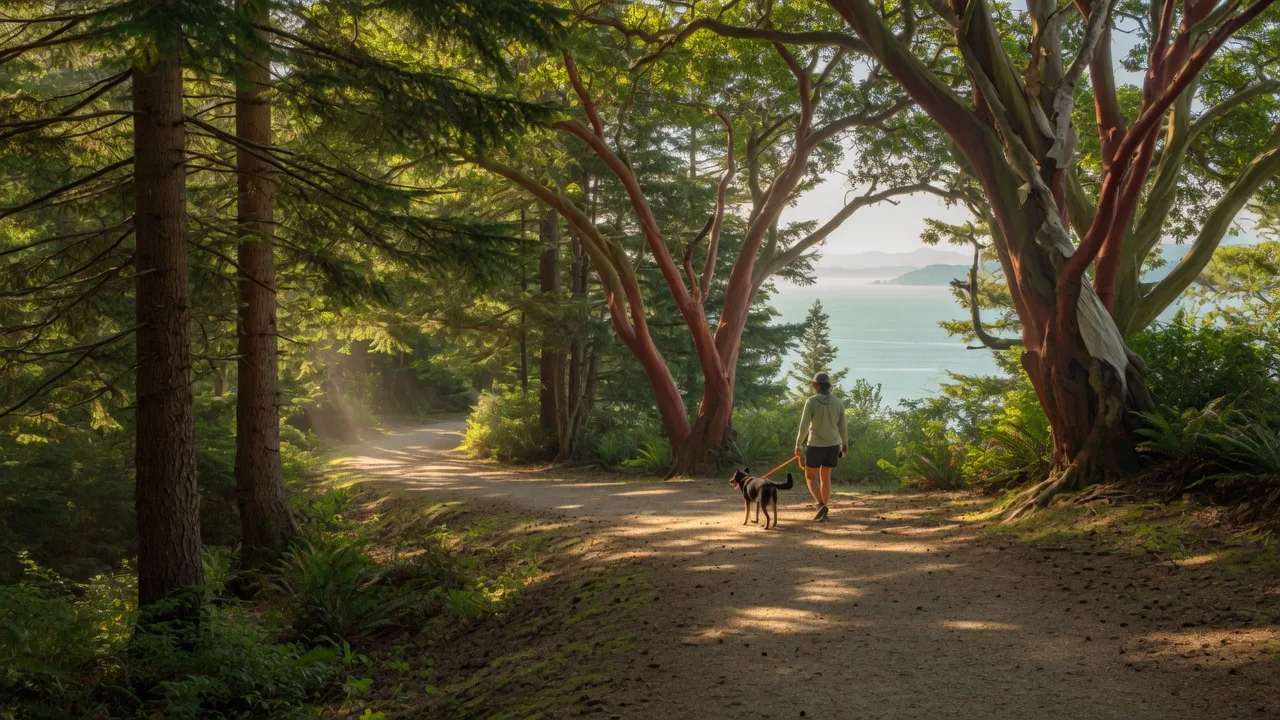 Can Dogs Go Off-Leash at Mount Douglas Park (PKOLS) in Saanich?