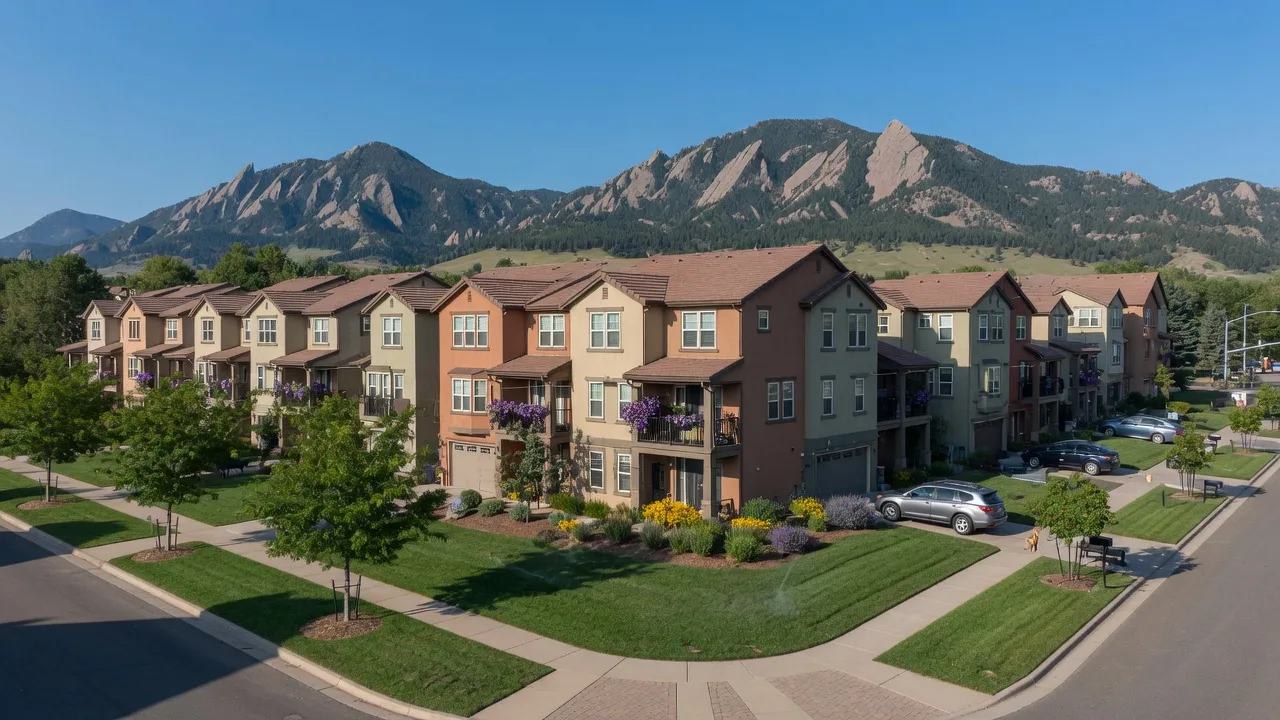 Well-maintained townhome and condominium communities in the Renaissance area of southeast Boulder