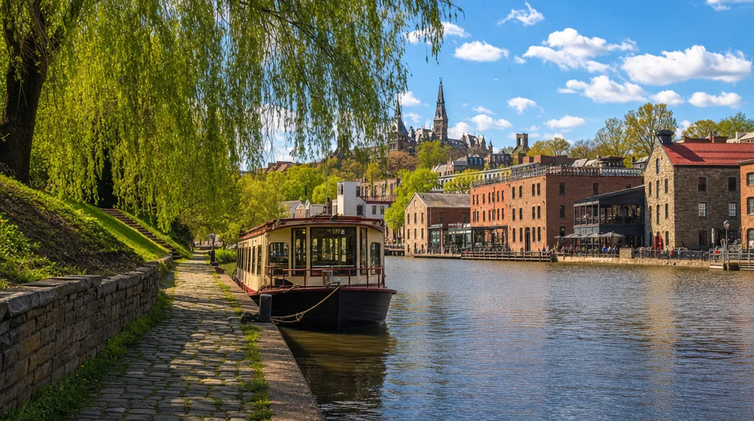 C&O Canal and historic waterfront in Georgetown, Washington, DC