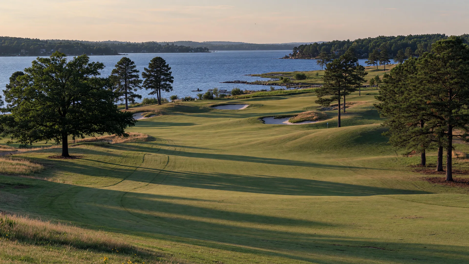 Rolling lakeside golf fairways along Gull Lake, land under review for possible future residential use