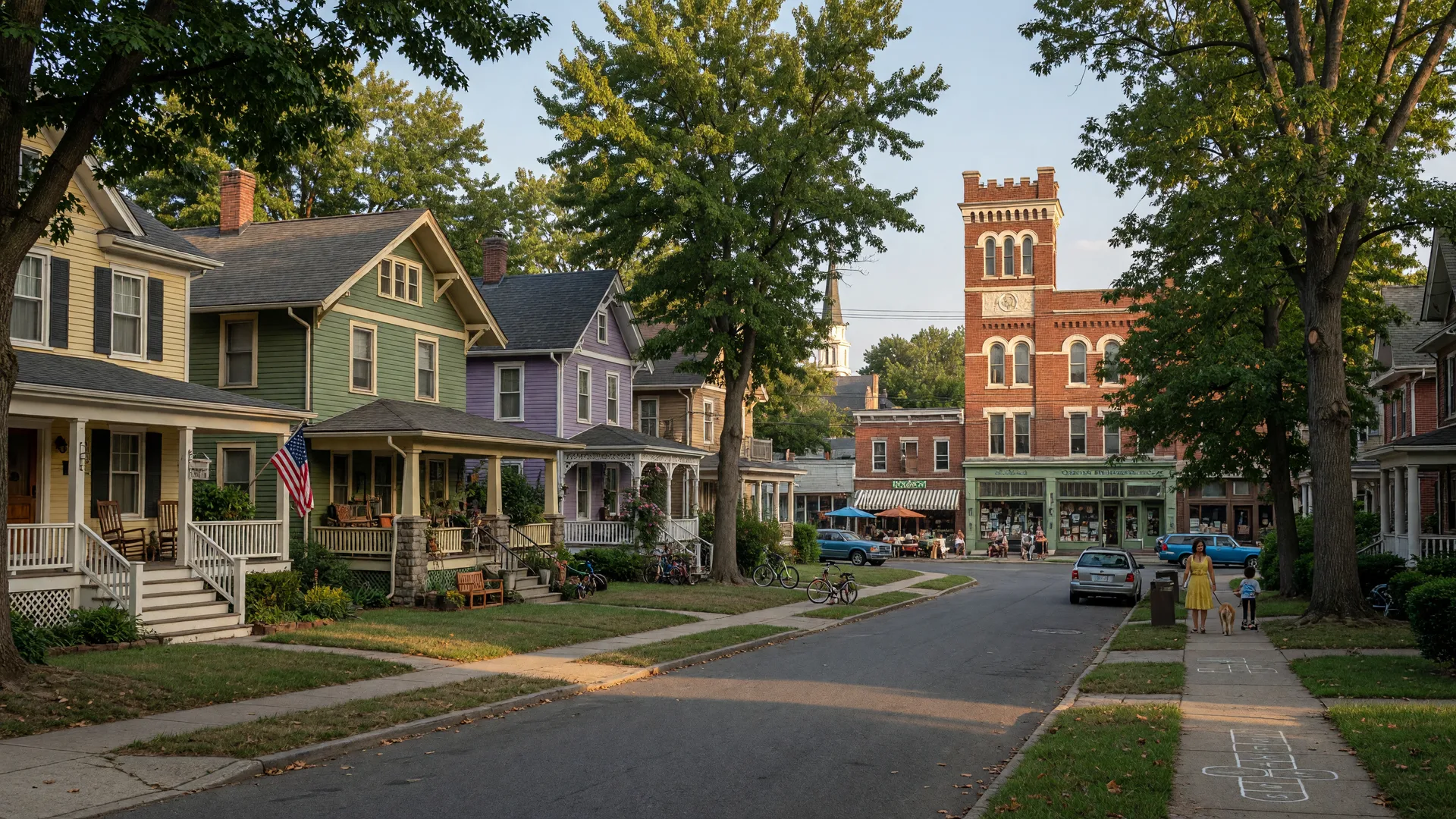 Historic homes and tree-lined streets in Takoma, Washington, DC